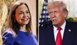 Donald Trump y Mar&iacute;a Corina Machado almorzar&aacute;n este jueves en la Casa Blanca