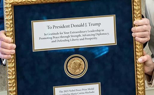 &iquest;Puede Trump quedarse con la medalla del Nobel de Mar&iacute;a Corina Machado?