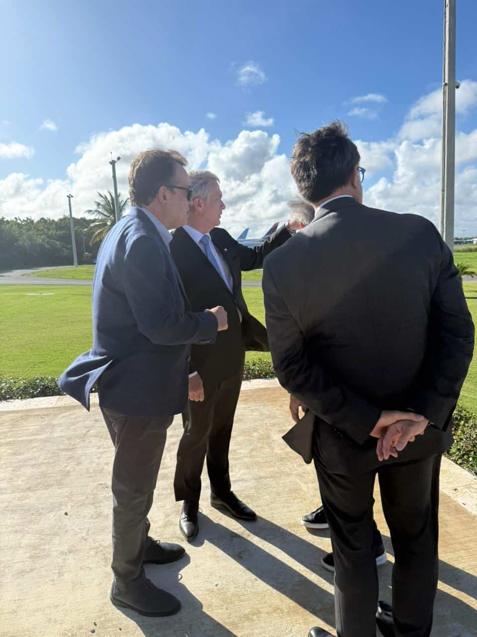 Llegada del presidente electo de Chile, José Antonio Kast, al aeropuerto de Punta Cana, este 24 de enero de 2026.