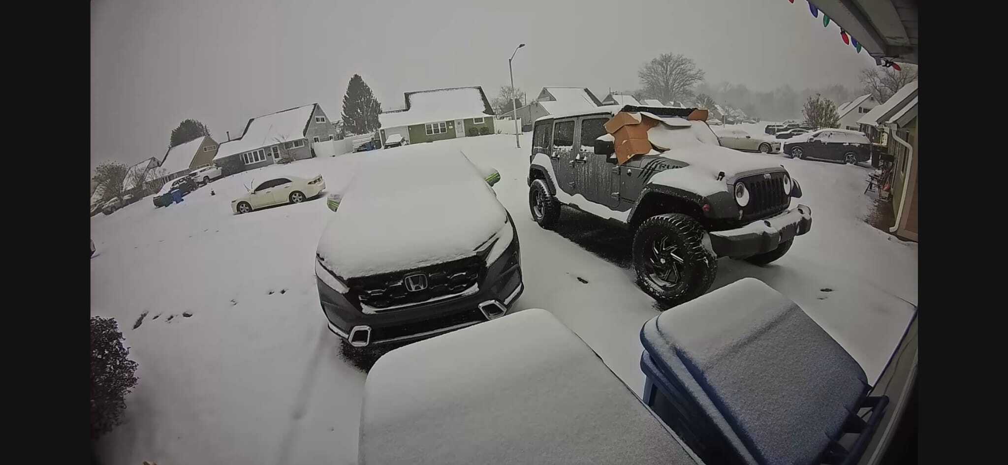 Tormenta de nieve que afecta los Estados Unidos, específicamente en Pensilvania.