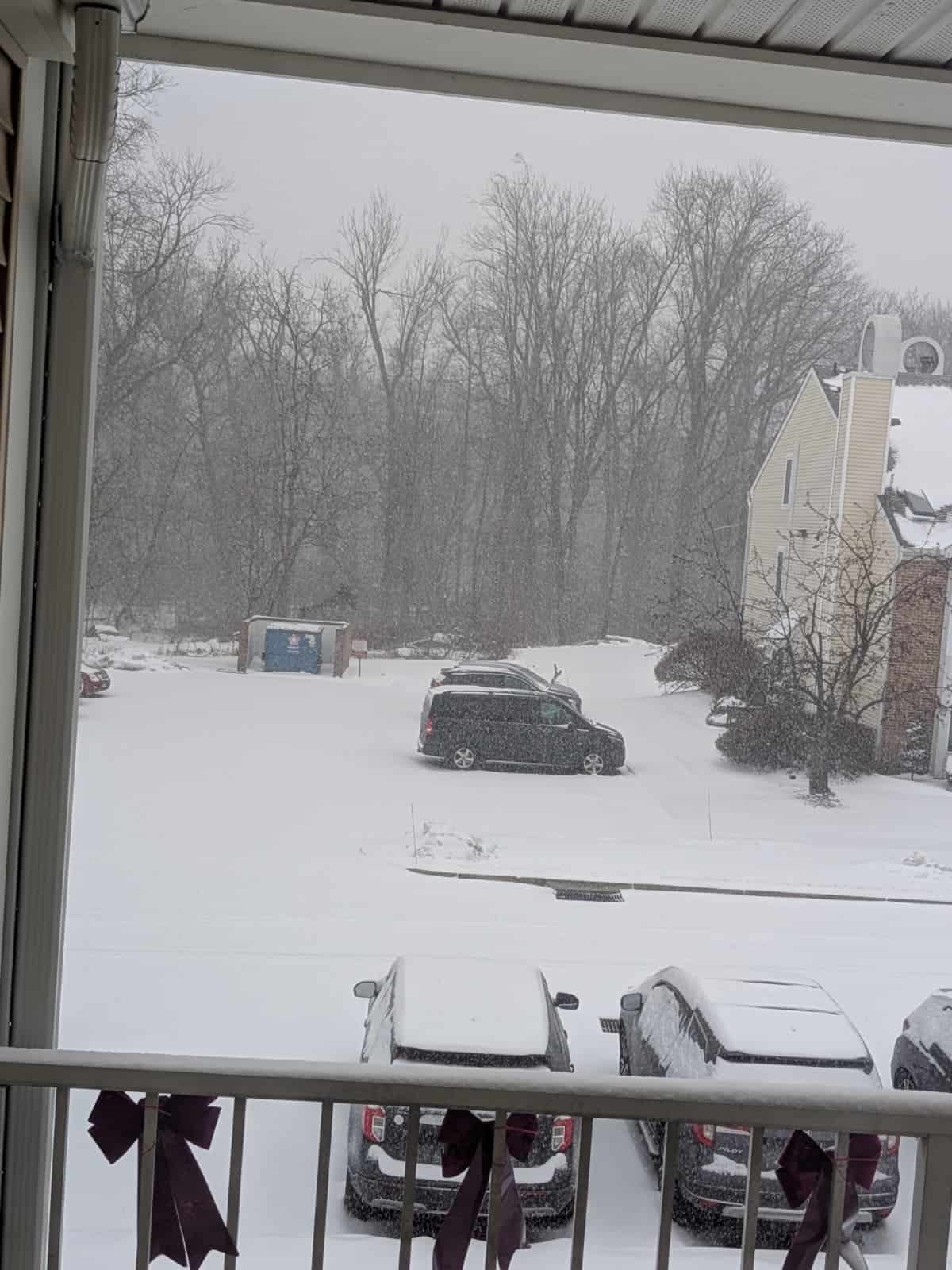 Tormenta de nieve que afecta los Estados Unidos, específicamente en Pensilvania.
