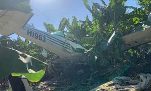 Piloto resulta ileso tras avioneta de fumigaci&oacute;n  caer en finca de Hatillo Palma en Montecristi