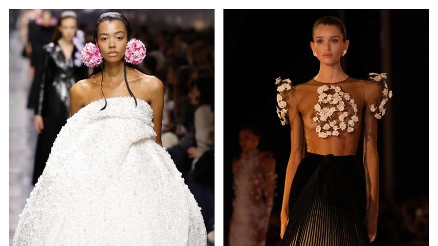 De los cuernos de Schiaparelli, a las flores de Dior en la alta costura parisiense