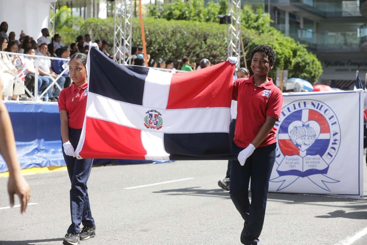 Desfile cívico-militar y policial en conmemoración del 213 aniversario del natalicio de Juan Pablo Duartem el 26 de enero de 2026 en San Francisco de Macorís, provincia Duarte.