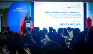 Henry Molina resalta la justicia como ventaja competitiva para atraer inversiones