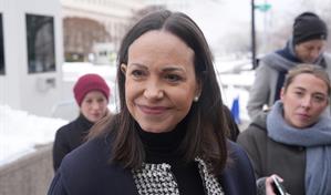 Mar&iacute;a Corina Machado pide una transici&oacute;n real en Venezuela tras reunirse con Marco Rubio
