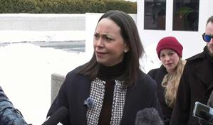 "Nadie tiene fe" en la presidenta interina de Venezuela, dice Machado tras reunirse con Rubio