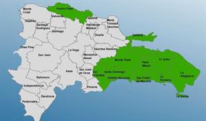10 provincias y el Distrito Nacional en alerta verde por fuertes lluvias