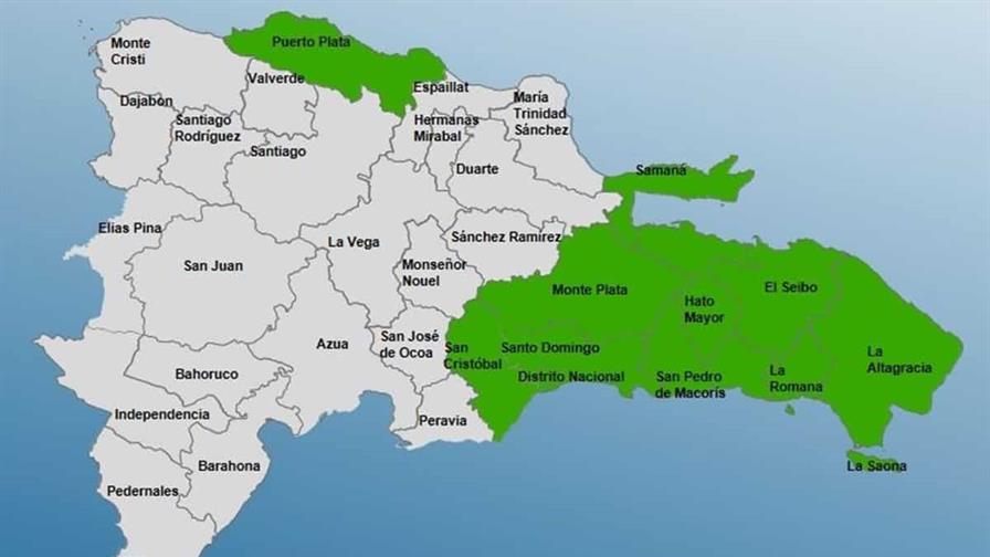 10 provincias y el Distrito Nacional en alerta verde por fuertes lluvias 10 provincias y el Distrito Nacional en alerta verde por fuertes lluvias