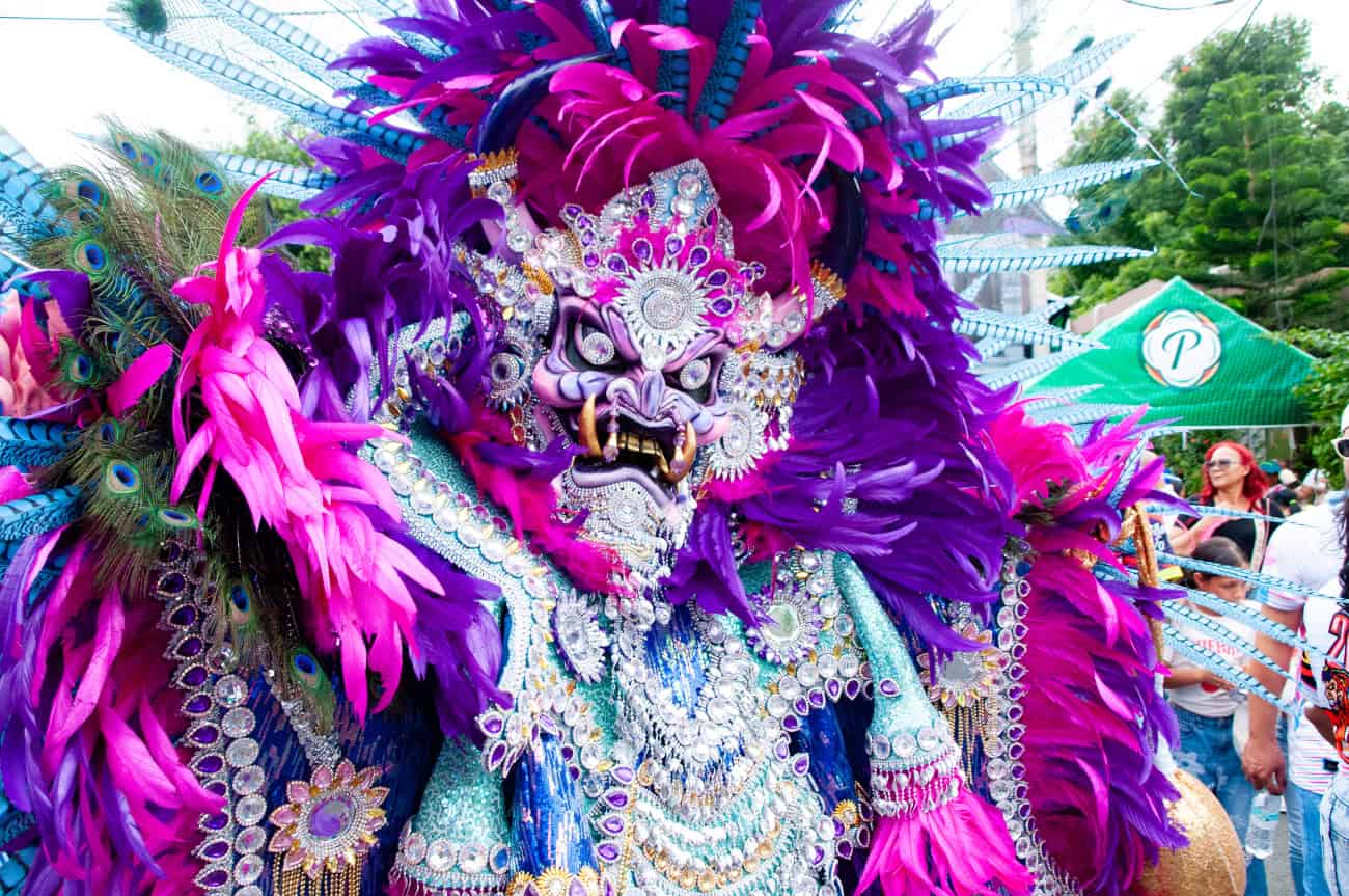 Comparsas llenan de color y tradici&oacute;n las calles de La Vega durante la primera salida del Carnaval Vegano 2026.