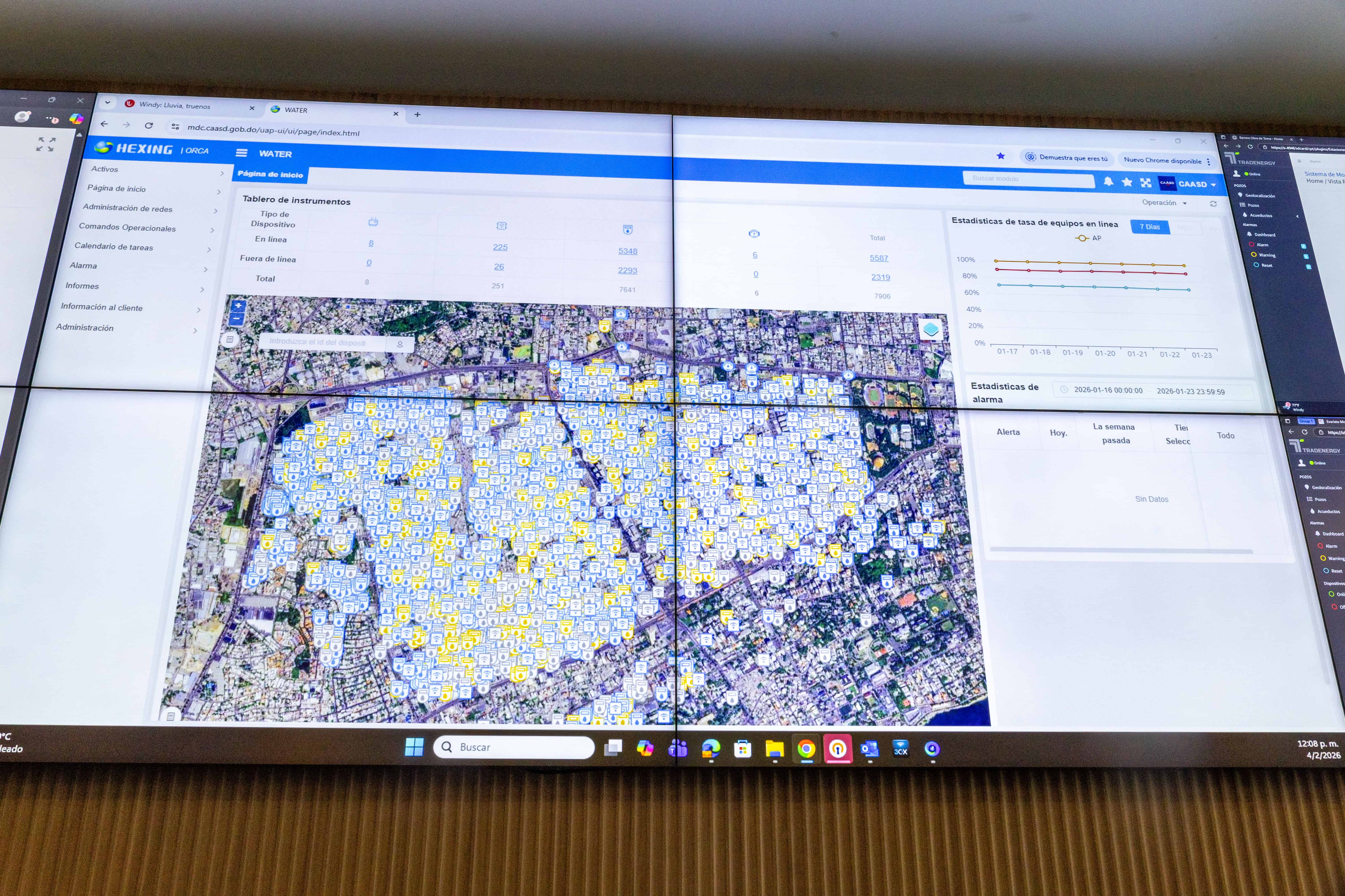 Área del polígono central donde están instalados los medidores inteligentes.