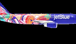 JetBlue presenta aeronave inspirada en la Rep&uacute;blica Dominicana con dise&ntilde;o del artista Willy G&oacute;mez