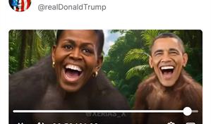 Furia en EE. UU. despu&eacute;s de que Trump publicara una imagen que retrata a los Obama como monos