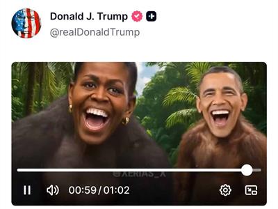Donald Trump video racista provoca indignación entre demócratas