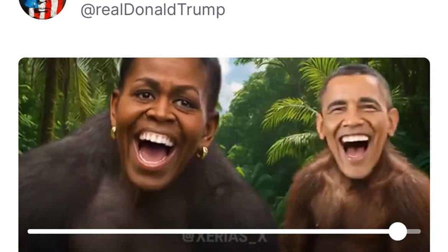 Furia en EE. UU. despu&eacute;s de que Trump publicara una imagen que retrata a los Obama como monos