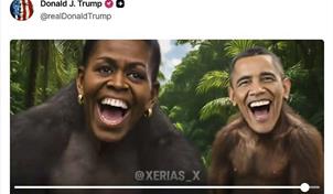 Trump dice que no pedir&aacute; disculpas por video que muestra a los Obama como simios