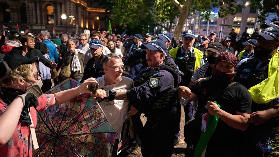 La Polic&iacute;a dispersa la manifestaci&oacute;n contra el presidente israel&iacute; en S&iacute;dney