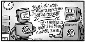 Caricatura de Noticiero Poteleche 9 febrero 2026