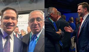 Luis&iacute;n Mej&iacute;a se re&uacute;ne con Marco Rubio y JD Vance en los JJ OO de Invierno