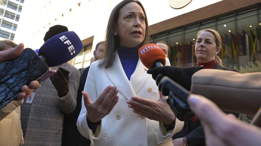 Delcy Rodríguez se va, eso no está en duda, afirma Machado ante venezolanos en Panamá Delcy Rodríguez se va, eso no está en duda, afirma Machado ante venezolanos en Panamá
