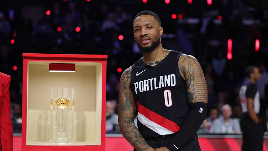 Video| Damian Lillard gana su tercer concurso de triples de NBA pese a su lesi&oacute;n