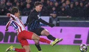 El Atl&eacute;tico sufre y empata en Brujas en el partido de ida de la Liga de Campeones