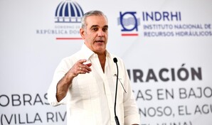 Abinader inaugura muro de gaviones, nueva carretera y adecuaci&oacute;n del r&iacute;o Yuna en la provincia Duarte