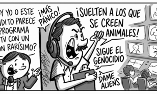 Caricatura de Noticiero Poteleche 23 febrero 2026