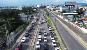 Anuncian cambio vial en la marginal sur de la avenida Monumental en Santiago
