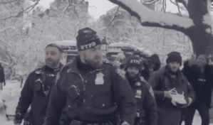 Buscan a cuatro sospechosos por ataque con bolas de nieve a polic&iacute;as en Washington Square