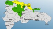 Espaillat, Puerto Plata y Mar&iacute;a Trinidad S&aacute;nchez en alerta amarilla; cinco provincias en verde