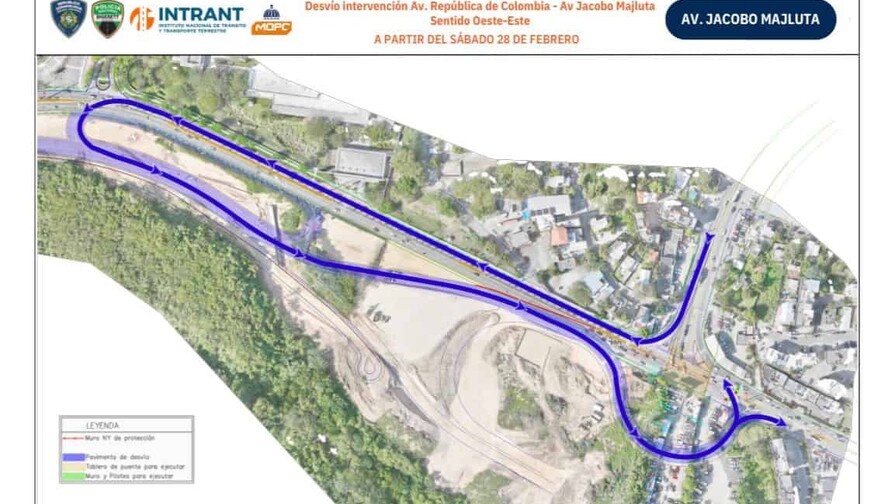 Anuncian cierre parcial de la intersecci&oacute;n de las avenidas Rep&uacute;blica de Colombia y Jacobo Majluta