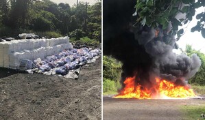 Incineran m&aacute;s de 2 toneladas de drogas incautadas en Peravia y otras demarcaciones