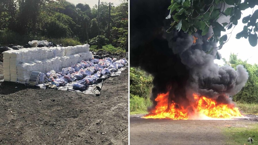 Incineran m&aacute;s de 2 toneladas de drogas incautadas en Peravia y otras demarcaciones
