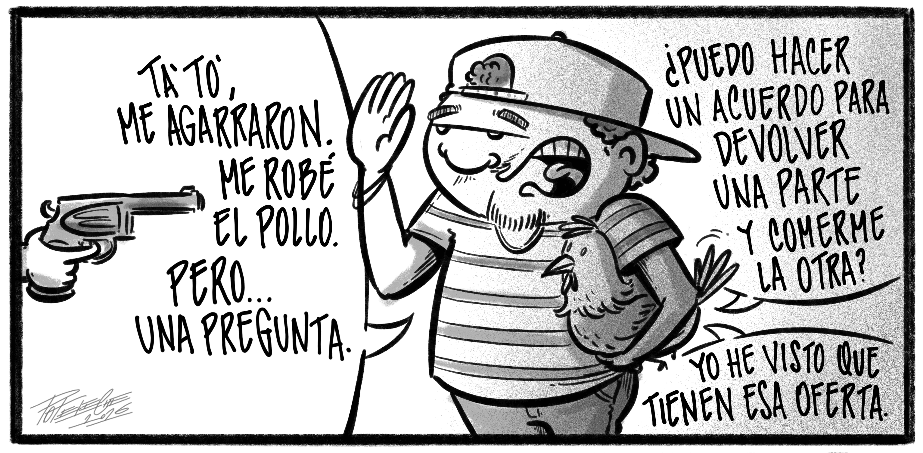 Caricatura de Noticiero Poteleche 4 marzo 2026