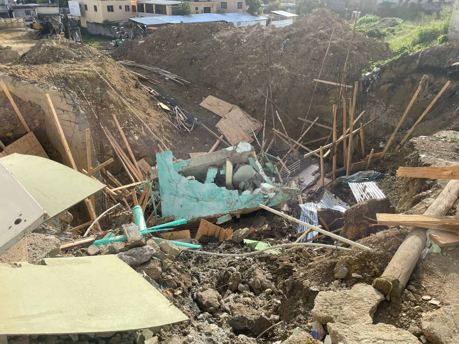 El deslizamiento de tierra que causó el colapso de la propiedad de Tineo.