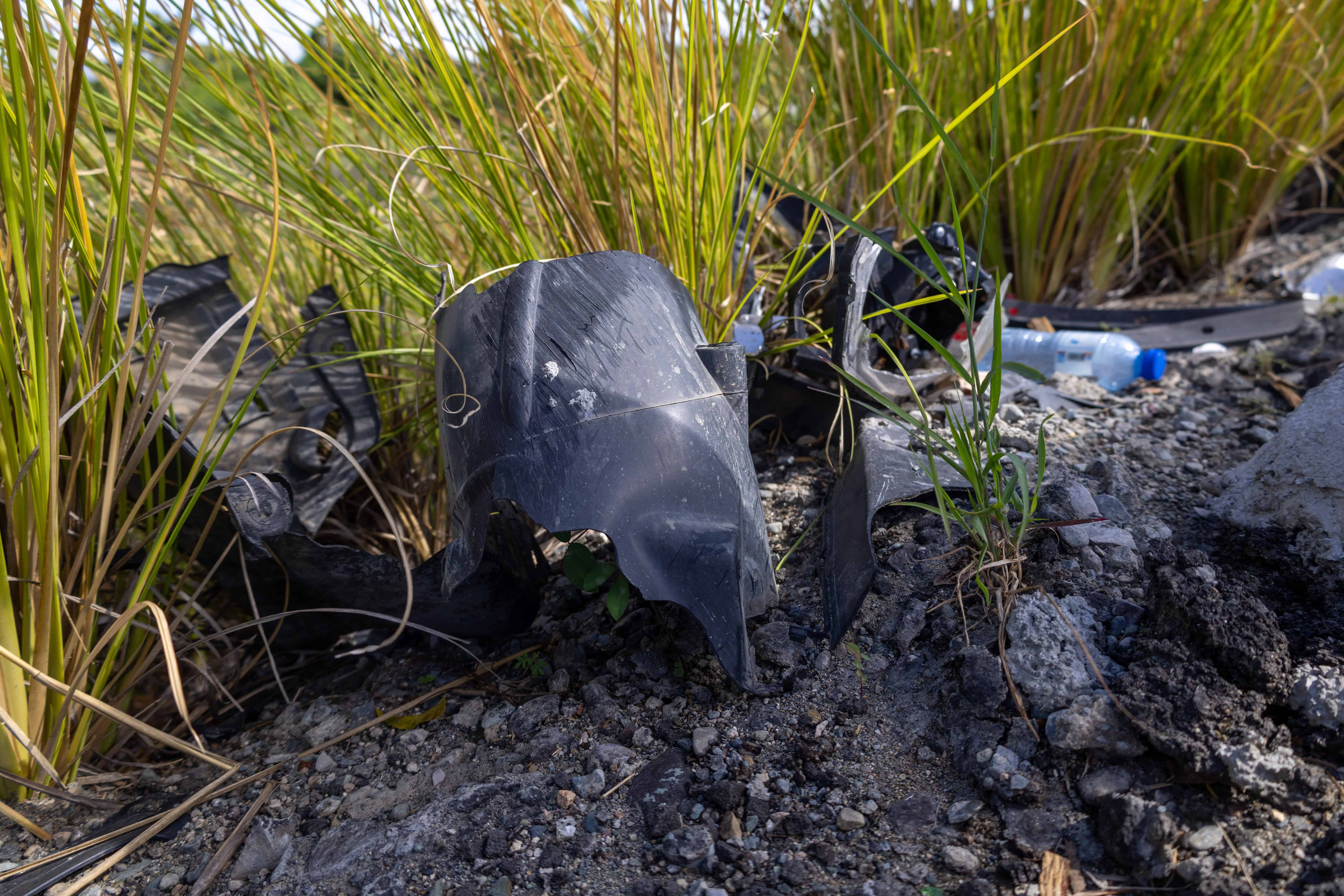 Parte de vehículos accidentados en la Circunvalación de Baní.
