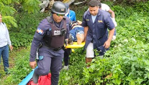 Motorista cae a una ca&ntilde;ada tras ser impactado por una yipeta en Los Jardines del Norte