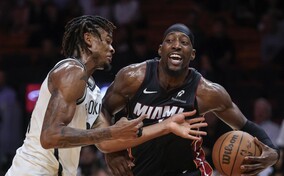 Bam Adebayo anota 83 puntos, segunda mayor marca hist&oacute;rica en la NBA, en triunfo del Heat