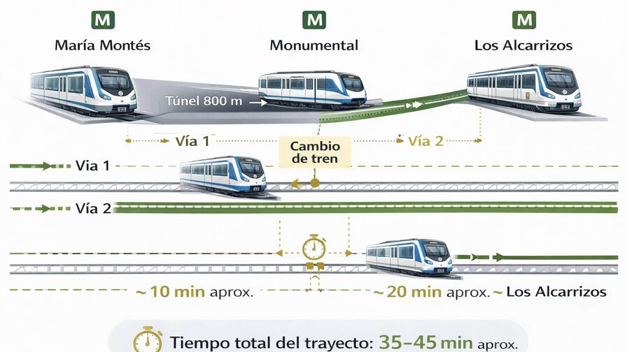 L&iacute;nea 2C del metro: entre la marcha blanca y el calendario pol&iacute;tico
