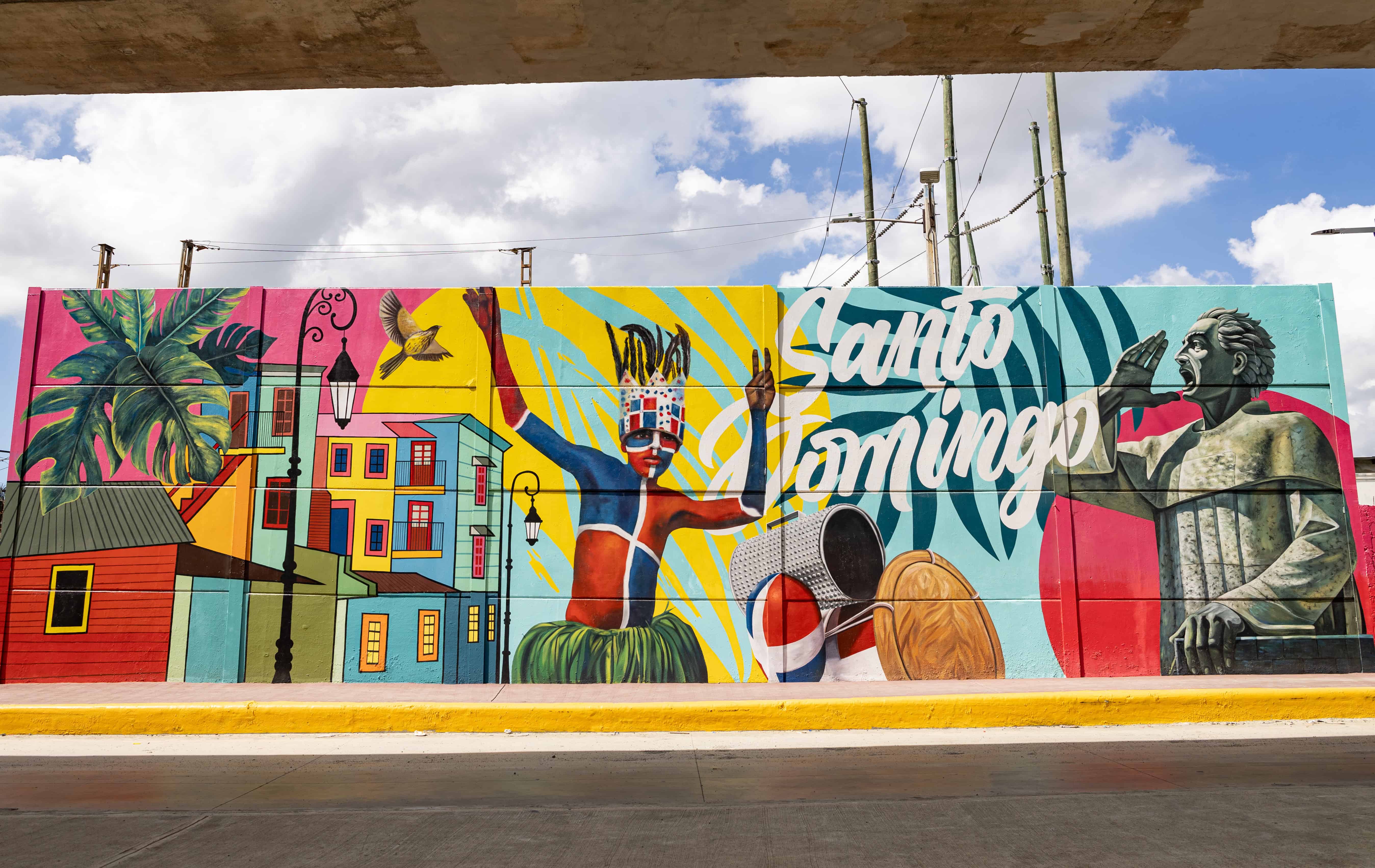 Uno de los llamativos murales. 