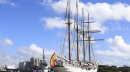 Zarpa de Santo Domingo el buque escuela Juan Sebasti&aacute;n de Elcano rumbo a M&eacute;xico