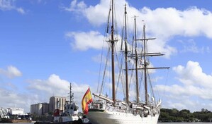 Zarpa de Santo Domingo el buque escuela Juan Sebasti&aacute;n de Elcano rumbo a M&eacute;xico