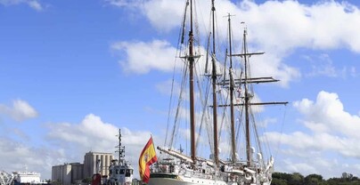 Zarpa de Santo Domingo el buque escuela Juan Sebasti&aacute;n de Elcano rumbo a M&eacute;xico