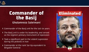 Ir&aacute;n confirma la muerte de Soleimani, comandante de la milicia paramilitar Basij