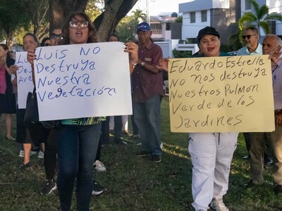 Manifestación en Jardines del Norte por defensa de áreas verdes