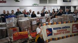 Arriba a Cuba primera delegaci&oacute;n del Convoy Nuestra Am&eacute;rica con ayuda humanitaria