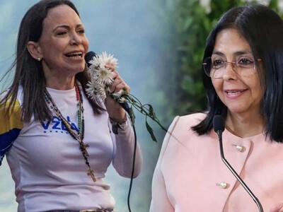 Delcy Rodríguez y María Corina Machado celebran conquista venezolana