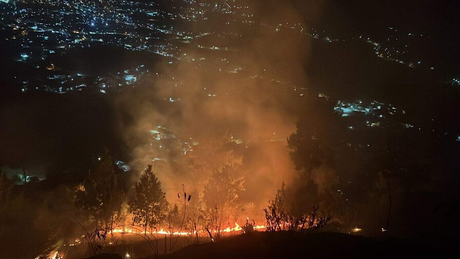 Incendio forestal consume unas 16 tareas de pinos y otras especies en Constanza