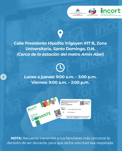 El Instituto Nacional de Coordinaci&oacute;n de Trasplantes (Incort) llam&oacute; a la ciudadan&iacute;a a formalizar su voluntad de donar.
